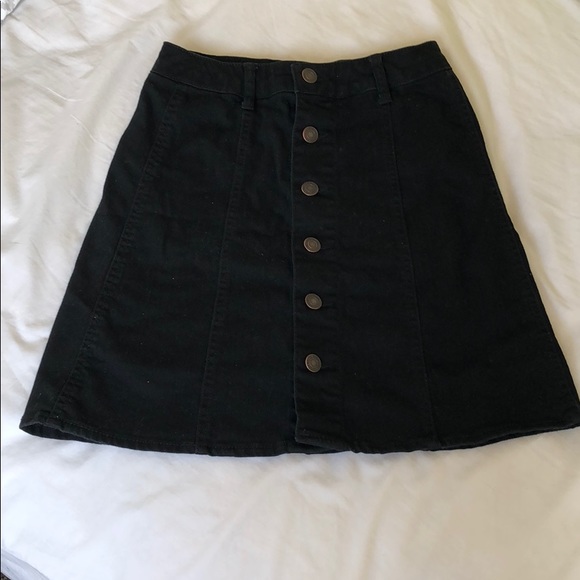 Mossimo Supply Co. Dresses & Skirts - Mossimo black denim skirt front buttons
